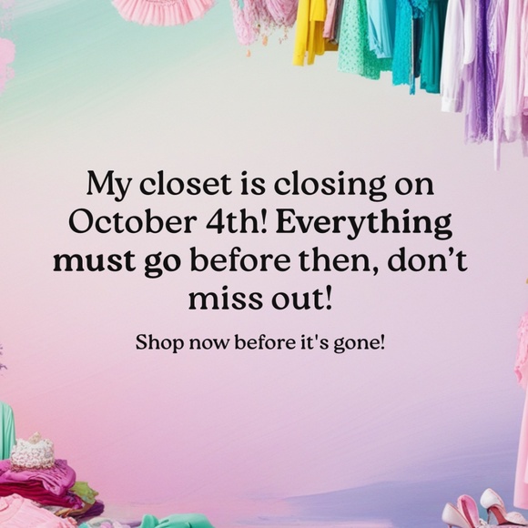 Closet Closing 10/04/2025 - Picture 1 of 1